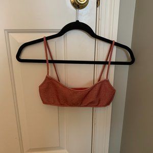 Kendall & Kylie Red Sparkle Swim Top